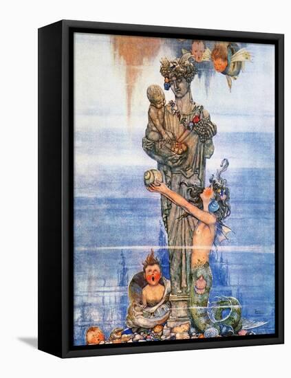 Andersen: Little Mermaid-W. Heath Robinson-Framed Stretched Canvas