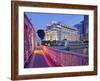 Anderson Bridge, Fullerton Hotel, Financial District, Marina Bay, Singapore-Rainer Mirau-Framed Photographic Print