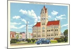 Anderson County Courthouse-null-Mounted Art Print