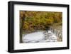 Anderson Falls on Fall Fork of Clifty Creek in Autumn, Indiana-Chuck Haney-Framed Photographic Print