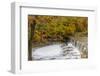 Anderson Falls on Fall Fork of Clifty Creek in Autumn, Indiana-Chuck Haney-Framed Photographic Print