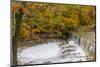 Anderson Falls on Fall Fork of Clifty Creek in Autumn, Indiana-Chuck Haney-Mounted Photographic Print