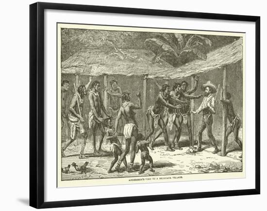 Andersson's Visit to a Bechuana Village-null-Framed Giclee Print