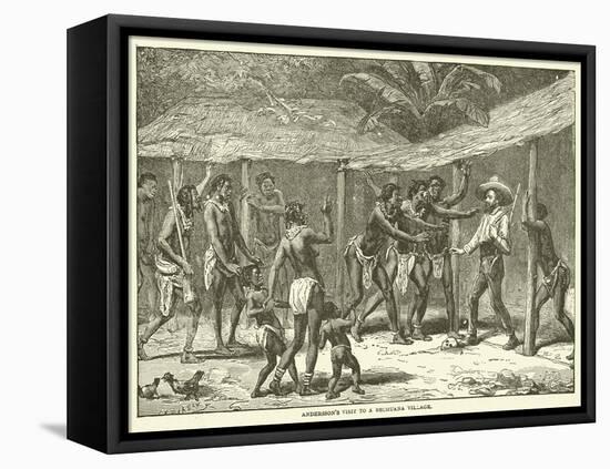 Andersson's Visit to a Bechuana Village-null-Framed Stretched Canvas