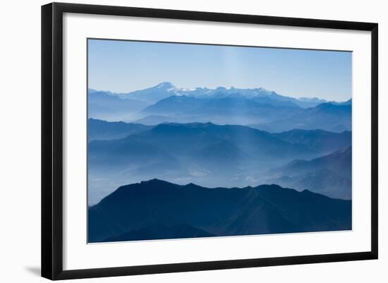 Andes Mountain Range with Glaciers, Southern Chile-Pete Oxford-Framed Photographic Print