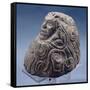 Andesite Statue from Mexico, Depicting the God Quetzalcoatl-null-Framed Stretched Canvas