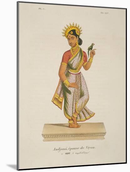 Andjana, Wife of Vayu Engraved by C. De Motte (1785-1836)-null-Mounted Giclee Print