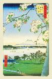 Mt. Fuji on Left Seen from Tokaido Road, April 1858-Utagawa Hiroshige-Giclee Print