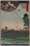 Kanasugi Bridge, Shibaura, July 1857-Utagawa Hiroshige-Framed Giclee Print