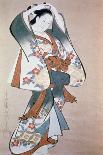 Standing Beauty Arranging Her Hair, C1714-Ando Kaigetsudo-Framed Giclee Print