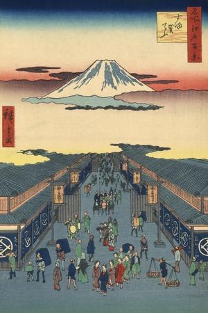 開店記念セール！ Suruga-Cho Street in Tokyo by Ando Hiroshige, 1856 人形