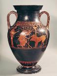 Attic Red-Figure Belly Amphora of Herakles Capturing Kerberus, Greek, from Athens, 6th Century B-Andokides-Mounted Giclee Print