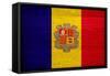 Andorra Flag Design with Wood Patterning - Flags of the World Series-Philippe Hugonnard-Framed Stretched Canvas