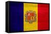 Andorra Flag Design with Wood Patterning - Flags of the World Series-Philippe Hugonnard-Framed Stretched Canvas