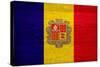 Andorra Flag Design with Wood Patterning - Flags of the World Series-Philippe Hugonnard-Stretched Canvas