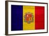 Andorra Flag Design with Wood Patterning - Flags of the World Series-Philippe Hugonnard-Framed Art Print