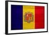 Andorra Flag Design with Wood Patterning - Flags of the World Series-Philippe Hugonnard-Framed Art Print