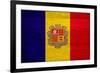 Andorra Flag Design with Wood Patterning - Flags of the World Series-Philippe Hugonnard-Framed Art Print