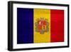 Andorra Flag Design with Wood Patterning - Flags of the World Series-Philippe Hugonnard-Framed Art Print