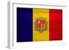 Andorra Flag Design with Wood Patterning - Flags of the World Series-Philippe Hugonnard-Framed Art Print