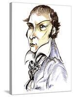 André de Chénier - colour caricature of French poet-Neale Osborne-Stretched Canvas