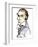 André de Chénier - colour caricature of French poet-Neale Osborne-Framed Giclee Print