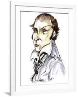 André de Chénier - colour caricature of French poet-Neale Osborne-Framed Giclee Print