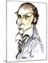 André de Chénier - colour caricature of French poet-Neale Osborne-Mounted Giclee Print