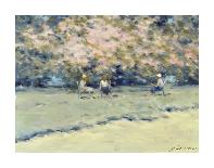 Rocks at Compo Beach-Andre Gisson-Stretched Canvas