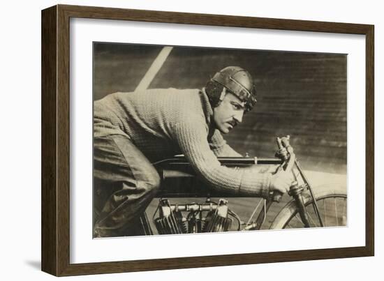 Andre Grapperon was a French Champion Motorcyclist in 1913-null-Framed Photo