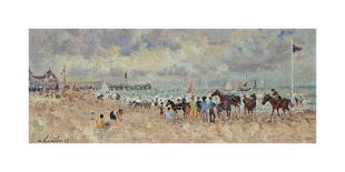 Temps Convert sur la Touques, Deauville-Andre Hambourg-Framed Art Print