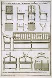 Designs for Wooden Chairs and Benches for the Garden, from 'L'Art du Menuisier', pub. 1769-74-Andre Jacob Roubo-Framed Stretched Canvas