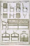 Designs for Wooden Chairs and Benches for the Garden, from 'L'Art du Menuisier', pub. 1769-74-Andre Jacob Roubo-Framed Giclee Print