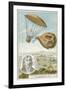 Andre-Jacques Garnerin Descending from a Balloon by Parachute, 1797-null-Framed Giclee Print