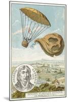 Andre-Jacques Garnerin Descending from a Balloon by Parachute, 1797-null-Mounted Giclee Print