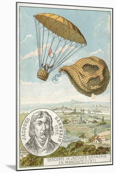 Andre-Jacques Garnerin Descending from a Balloon by Parachute, 1797-null-Mounted Giclee Print