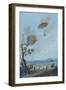 Andre-Jacques Garnerin Descending in Parachute-null-Framed Giclee Print