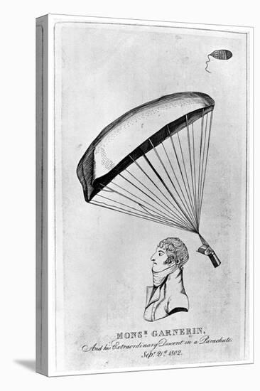 Andre Jacques Garnerin, French Aeronaut and the First Parachutist, C1802-null-Stretched Canvas