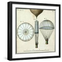 André-Jacques Garnerin's Parachute, 1797-Science Source-Framed Premium Giclee Print