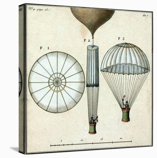 André-Jacques Garnerin's Parachute, 1797-Science Source-Stretched Canvas