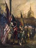 Peace Celebrations at the Arc De Triomphe in 1919-André Mare-Framed Stretched Canvas