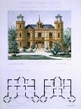 Small Country House Near Paris, Engraved by Walter, Plate 9, Architecture Pittoresque et Moderne-Andre Marty-Giclee Print