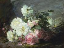 Pink and Yellow Roses-Andre Perrachon-Stretched Canvas