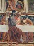 The Last Supper, Detail of Judas, Christ and St. John, 1447 (Fresco) (Detail of 85172)-Andrea Del Castagno-Framed Giclee Print