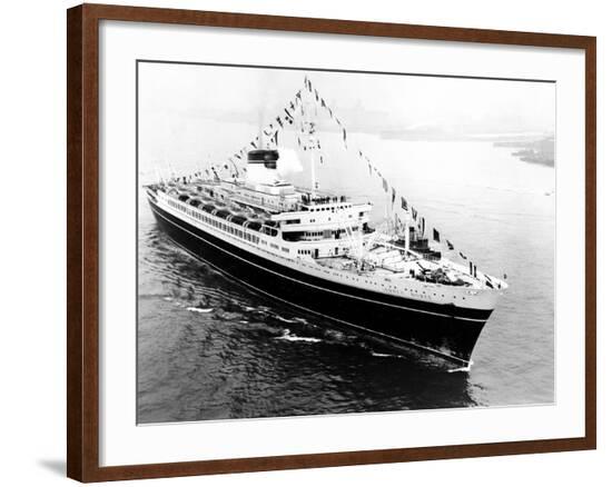 Andrea Doria after Her Maiden Voyage--Framed Photographic Print
