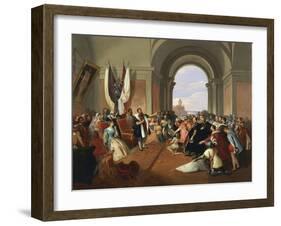 Andrea Doria Refusing Crown of Genoa, Circa 1868-Giuseppe Isola-Framed Giclee Print