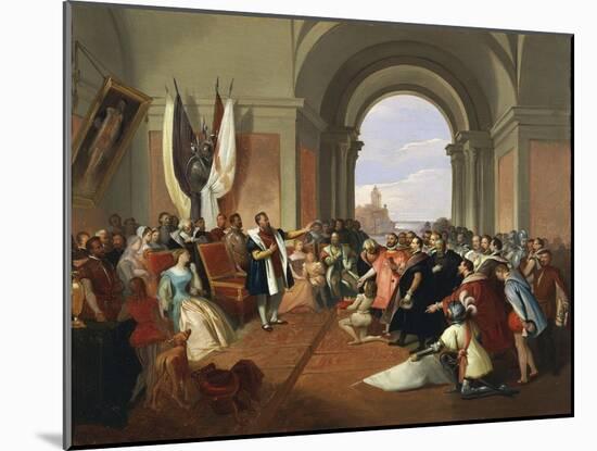 Andrea Doria Refusing Crown of Genoa, Circa 1868-Giuseppe Isola-Mounted Giclee Print