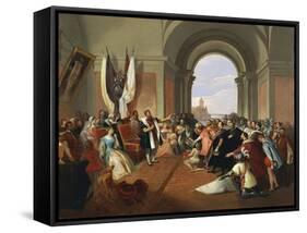 Andrea Doria Refusing Crown of Genoa, Circa 1868-Giuseppe Isola-Framed Stretched Canvas