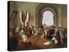 Andrea Doria Refusing Crown of Genoa, Circa 1868-Giuseppe Isola-Stretched Canvas
