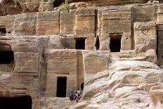 Necropolis at Petra, Jordan, 10th A.D. Burial Chambers Carved into the Rocks-Andrea Jemolo-Mounted Photo